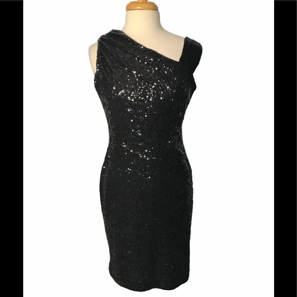 Calvin Klein Black Sequin Dress size 6 - Picture 2 of 6
